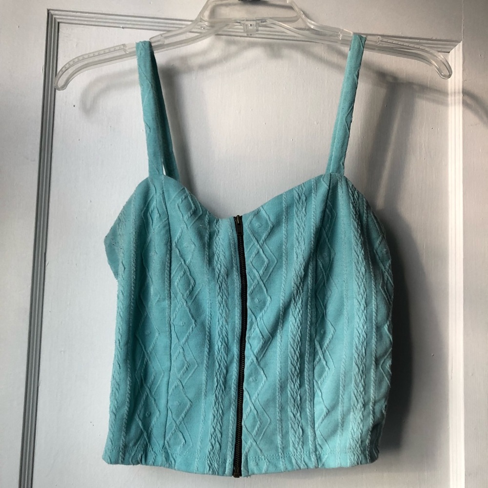 Zip up crop top